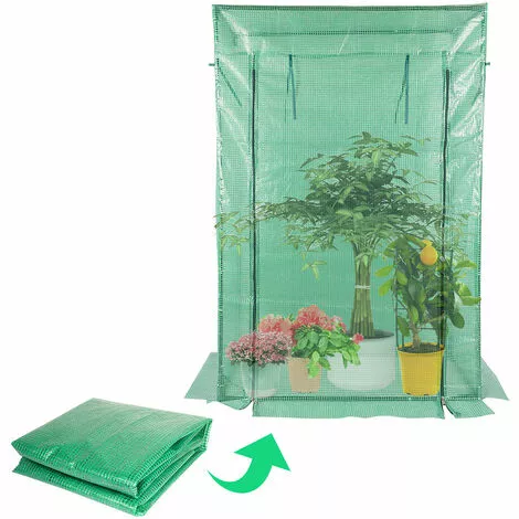 SWANEW Serre De Jardin PE Film Grillagé, Pour Jardin Et Balcon (100x50x150cm) - Vert 3 SWANEW Serre De Jardin PE Film Grillagé, Pour Jardin Et Balcon (100x50x150cm) - Vert – Image 3