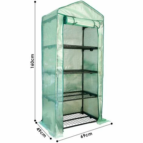 SWANEW Serre De Jardin, Fleurs Ou Légumes,70 X 50 X 160CM, Couverture Vert Translucide - Vert 2 SWANEW Serre De Jardin, Fleurs Ou Légumes,70 X 50 X 160CM, Couverture Vert Translucide - Vert – Image 2