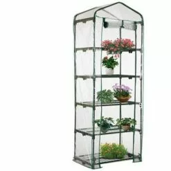 FOZIY PVC Couvercle, Serre De Jardin, Avec Bâche Amovible Balcon Terrasse Tente, Étanche Et Anti-UV, Pour Faire Pousser Et Protéger Plantes (Non Compris Le Support En Fer)vert,Fonepro