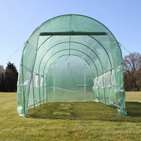MONSTER SHOP Serre De Jardin Polytunnel Fenêtres Portes Galvanisés Couverture En PE Cadre En Métal Extérieur Plantes Diamètre 19mm | 5m X 2m - Vert 1 MONSTER SHOP Serre De Jardin Polytunnel Fenêtres Portes Galvanisés Couverture En PE Cadre En Métal Extérieur Plantes Diamètre 19mm | 5m X 2m - Vert