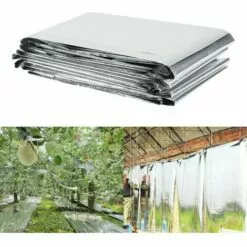 Film Réfléchissant Silver Plant, Feuilles De Revêtement Réfléchissantes Pour Serre - 210 X 120 Cm - Idéal Pour Une Utilisation En Jardin Ou Dans Une Serre Afin D'augmenter La Croissance Des Plantes S'arêern