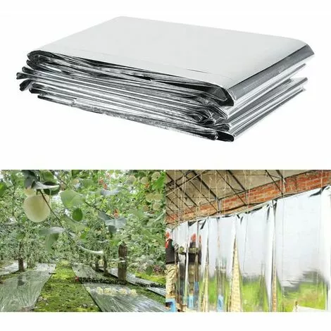 Film Réfléchissant Silver Plant, Feuilles De Revêtement Réfléchissantes Pour Serre - 210 X 120 Cm - Idéal Pour Une Utilisation En Jardin Ou Dans Une Serre Afin D'augmenter La Croissance Des Plantes S'arêern 1 Film Réfléchissant Silver Plant, Feuilles De Revêtement Réfléchissantes Pour Serre - 210 X 120 Cm - Idéal Pour Une Utilisation En Jardin Ou Dans Une Serre Afin D'augmenter La Croissance Des Plantes S'arêern