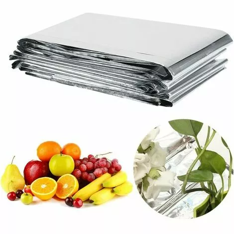 Film Réfléchissant Silver Plant, Feuilles De Revêtement Réfléchissantes Pour Serre - 210 X 120 Cm - Idéal Pour Une Utilisation En Jardin Ou Dans Une Serre Afin D'augmenter La Croissance Des Plantes S'arêern 2 Film Réfléchissant Silver Plant, Feuilles De Revêtement Réfléchissantes Pour Serre - 210 X 120 Cm - Idéal Pour Une Utilisation En Jardin Ou Dans Une Serre Afin D'augmenter La Croissance Des Plantes S'arêern – Image 2