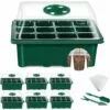 OSQI Mini Serre Pour Plantes, 6 Pièces 72 Cellules Plateau De Semis D'intérieur Plateau De Semis Boîte De Culture De Pépinière Avec Couverture Durable Et Ventilation