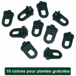 MONSTER SHOP Serre De Jardin Avec Base 1.8mx2.4m Cadre Aluminium Avec Fenêtre Et Porte Coulissante Jardinerie Plantes - Gris -Serre de jardin Boutique 65532253 4