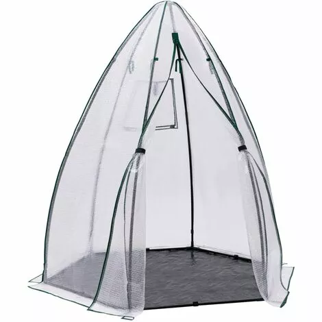 IDMARKET Serre D'hivernage Dôme Bâche Bulle 160 X 160 X 180 CM Maxi Chaleur 4 IDMARKET Serre D'hivernage Dôme Bâche Bulle 160 X 160 X 180 CM Maxi Chaleur – Image 4