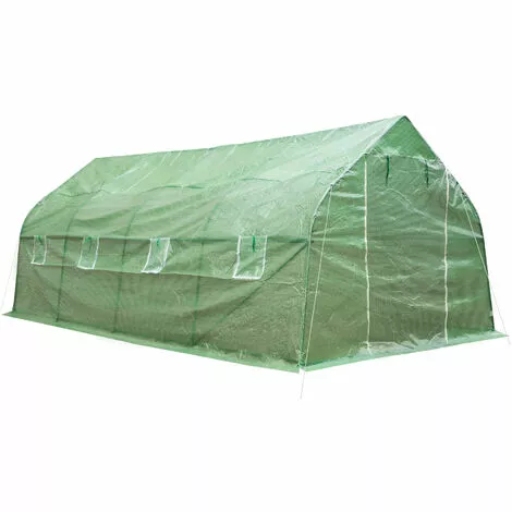 TECTAKE Serre Tunnel De Jardin 18 M² Avec 1 Bâche En Polyéthylène Vert - Vert 2 TECTAKE Serre Tunnel De Jardin 18 M² Avec 1 Bâche En Polyéthylène Vert - Vert – Image 2