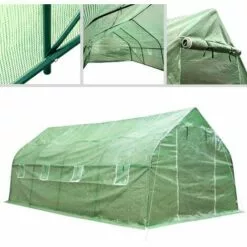TECTAKE Serre Tunnel De Jardin 18 M² Avec 1 Bâche En Polyéthylène Vert - Vert 9 TECTAKE Serre Tunnel De Jardin 18 M² Avec 1 Bâche En Polyéthylène Vert - Vert -Serre de jardin Boutique 66849966 5