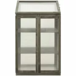 LES TENDANCES Serre 60x45x100 Cm Bois De Sapin -Serre de jardin Boutique 66924221 5