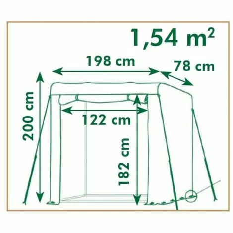 LES TENDANCES Nature Serre à Tomates 198x78x200 Cm 3 LES TENDANCES Nature Serre à Tomates 198x78x200 Cm – Image 3