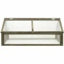 LES TENDANCES Serre Gris 114x80x50 Cm Bois De Sapin -Serre de jardin Boutique 66924961 4