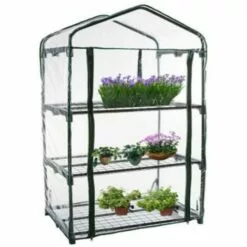 BDD Serre 3 Couches Plantes Maison Jardin étagère Légumes Couverture Transparente Pvc Couverture 69*49*92cm