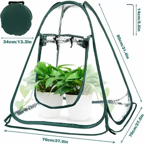YIENJAOY Mini Serre Et Serre De Balcon, AGILITY Mini Pop Up Serre, Serre De Jardin Balcon, Mini-Tente De Serre, Serres De Culture En PVC De Intérieur Ou Extérieur, Tente Fleur Abri Pour Plantes De Jardin 70 X 70 X 80 Cm 2 YIENJAOY Mini Serre Et Serre De Balcon, AGILITY Mini Pop Up Serre, Serre De Jardin Balcon, Mini-Tente De Serre, Serres De Culture En PVC De Intérieur Ou Extérieur, Tente Fleur Abri Pour Plantes De Jardin 70 X 70 X 80 Cm – Image 2