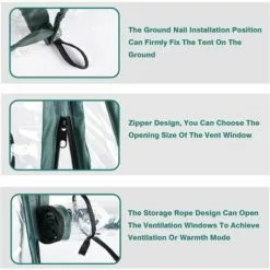 YIENJAOY Mini Serre Et Serre De Balcon, AGILITY Mini Pop Up Serre, Serre De Jardin Balcon, Mini-Tente De Serre, Serres De Culture En PVC De Intérieur Ou Extérieur, Tente Fleur Abri Pour Plantes De Jardin 70 X 70 X 80 Cm 6 YIENJAOY Mini Serre Et Serre De Balcon, AGILITY Mini Pop Up Serre, Serre De Jardin Balcon, Mini-Tente De Serre, Serres De Culture En PVC De Intérieur Ou Extérieur, Tente Fleur Abri Pour Plantes De Jardin 70 X 70 X 80 Cm -Serre de jardin Boutique 67905565 3