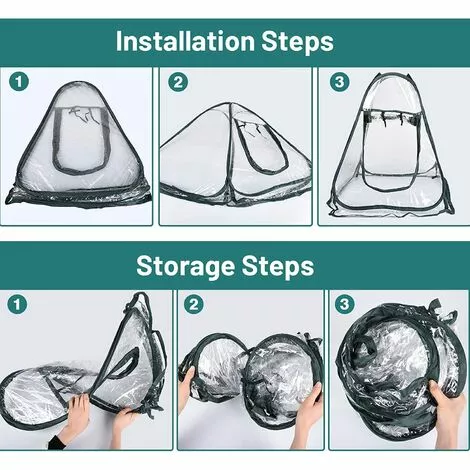 YIENJAOY Mini Serre Et Serre De Balcon, AGILITY Mini Pop Up Serre, Serre De Jardin Balcon, Mini-Tente De Serre, Serres De Culture En PVC De Intérieur Ou Extérieur, Tente Fleur Abri Pour Plantes De Jardin 70 X 70 X 80 Cm 4 YIENJAOY Mini Serre Et Serre De Balcon, AGILITY Mini Pop Up Serre, Serre De Jardin Balcon, Mini-Tente De Serre, Serres De Culture En PVC De Intérieur Ou Extérieur, Tente Fleur Abri Pour Plantes De Jardin 70 X 70 X 80 Cm – Image 4