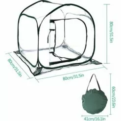 YIENJAOY Mini Serre Et Serre De Balcon, AGILITY Mini Serre Pop Up Grow House, Couverture De Serre Intérieure Extérieure En PVC, Petit Abri De Fleurs De Jardin Portable - 80 X 80 X 80 Cm 6 YIENJAOY Mini Serre Et Serre De Balcon, AGILITY Mini Serre Pop Up Grow House, Couverture De Serre Intérieure Extérieure En PVC, Petit Abri De Fleurs De Jardin Portable - 80 X 80 X 80 Cm -Serre de jardin Boutique 67905637 3