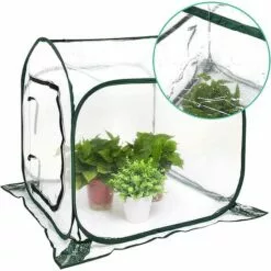 YIENJAOY Mini Serre Et Serre De Balcon, AGILITY Mini Serre Pop Up Grow House, Couverture De Serre Intérieure Extérieure En PVC, Petit Abri De Fleurs De Jardin Portable - 80 X 80 X 80 Cm 7 YIENJAOY Mini Serre Et Serre De Balcon, AGILITY Mini Serre Pop Up Grow House, Couverture De Serre Intérieure Extérieure En PVC, Petit Abri De Fleurs De Jardin Portable - 80 X 80 X 80 Cm -Serre de jardin Boutique 67905637 4