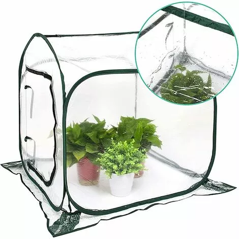 YIENJAOY Mini Serre Et Serre De Balcon, AGILITY Mini Serre Pop Up Grow House, Couverture De Serre Intérieure Extérieure En PVC, Petit Abri De Fleurs De Jardin Portable - 80 X 80 X 80 Cm 4 YIENJAOY Mini Serre Et Serre De Balcon, AGILITY Mini Serre Pop Up Grow House, Couverture De Serre Intérieure Extérieure En PVC, Petit Abri De Fleurs De Jardin Portable - 80 X 80 X 80 Cm – Image 4