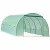 HOMCOM Serre De Jardin Tunnel 6L X 3l X 2H M Châssis Tubulaire Acier Galvanisé Renforcé 2,5 Cm 8 Fenêtres 1 Porte Vert - Vert