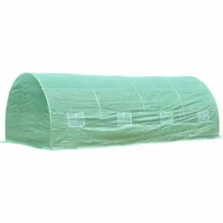 HOMCOM Serre De Jardin Tunnel 6L X 3l X 2H M Châssis Tubulaire Acier Galvanisé Renforcé 2,5 Cm 8 Fenêtres 1 Porte Vert - Vert -Serre de jardin Boutique 6812164 4