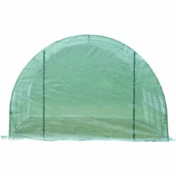 HOMCOM Serre De Jardin Tunnel 6L X 3l X 2H M Châssis Tubulaire Acier Galvanisé Renforcé 2,5 Cm 8 Fenêtres 1 Porte Vert - Vert -Serre de jardin Boutique 6812164 5