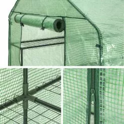 TECTAKE Serre De Jardin 2,1 M² + Bâche Armée Vert - Vert -Serre de jardin Boutique 7514191 4