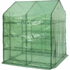 TECTAKE Serre De Jardin 2,1 M² + Bâche Armée Vert - Vert -Serre de jardin Boutique 7514191 5