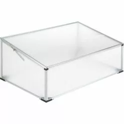 TECTAKE Mini Serre De Jardin En Aluminium 102 Cm X 61 Cm X 41 Cm - Blanc Transparent