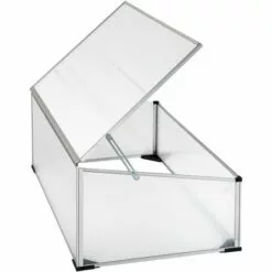 TECTAKE Mini Serre De Jardin En Aluminium 102 Cm X 61 Cm X 41 Cm - Blanc Transparent -Serre de jardin Boutique 7514438 3