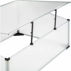 TECTAKE Mini Serre De Jardin En Aluminium 102 Cm X 61 Cm X 41 Cm - Blanc Transparent -Serre de jardin Boutique 7514438 4