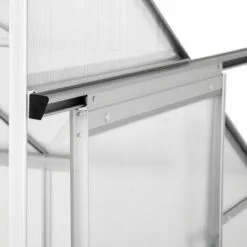 TECTAKE Serre De Jardin Polycarbonate Adoss?e 2,39 M² + 1 Lucarne - Blanc Transparent 8 TECTAKE Serre De Jardin Polycarbonate Adoss?e 2,39 M² + 1 Lucarne - Blanc Transparent -Serre de jardin Boutique 7514490 4