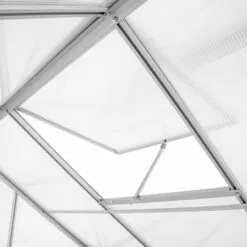 TECTAKE Serre De Jardin Polycarbonate 3,7 M² + 1 Lucarne - Blanc Transparent -Serre de jardin Boutique 7514493 5